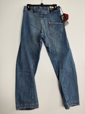 Levi’s Y2K Engineered Jeans Loose Fit Twisted Seams Baggy Barrel Leg Blue 27x31